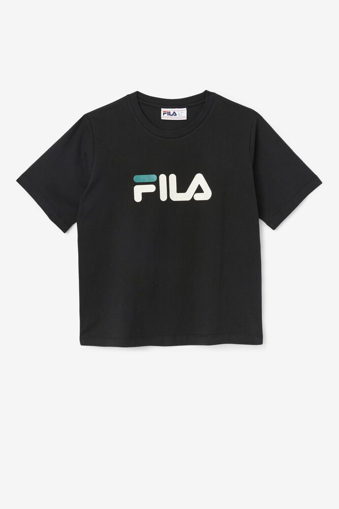 Fila T-Shirt Womens Black - Thea - Philippines 5130498-KL